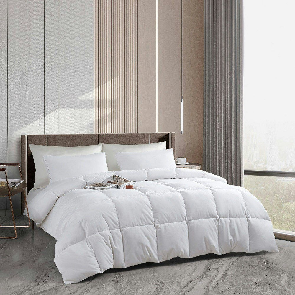 Serta King All-Seasons Cotton Blend Feather Down Comforter: $170.99 Serta King All-Seasons Cotton Blend Feather Down Comforter: $170.99