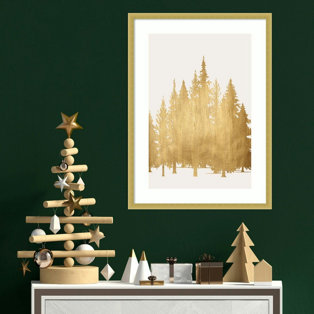 Amanti Art Tan Trees by Kubistika 19"x25" Wood Framed Wall Art Print: $166.99 Amanti Art Tan Trees by Kubistika 19"x25" Wood Framed Wall Art Print: $166.99