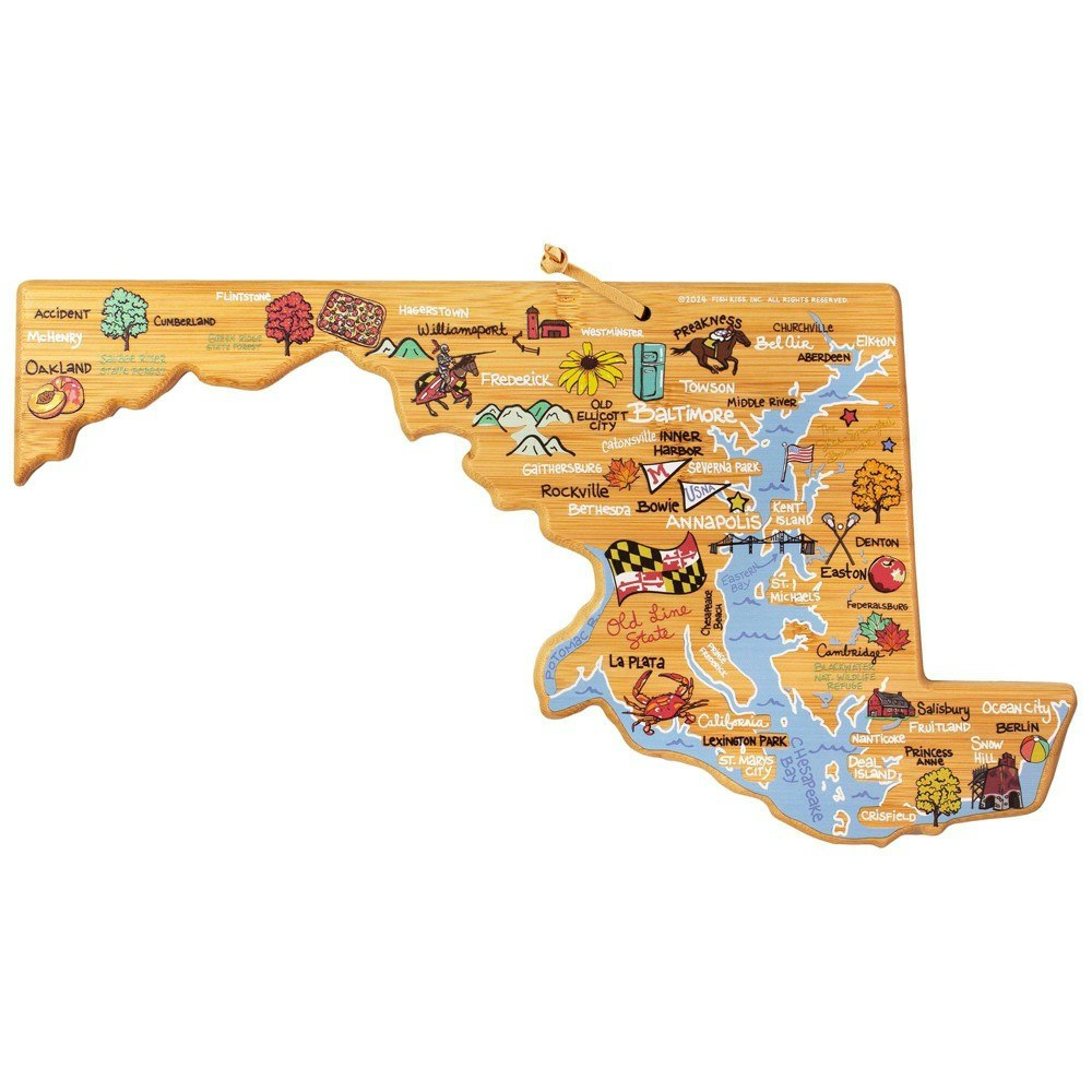Totally Bamboo 18" x 9.625" Maryland Fish Kiss Cutting Board: $39.99 Totally Bamboo 18" x 9.625" Maryland Fish Kiss Cutting Board: $39.99