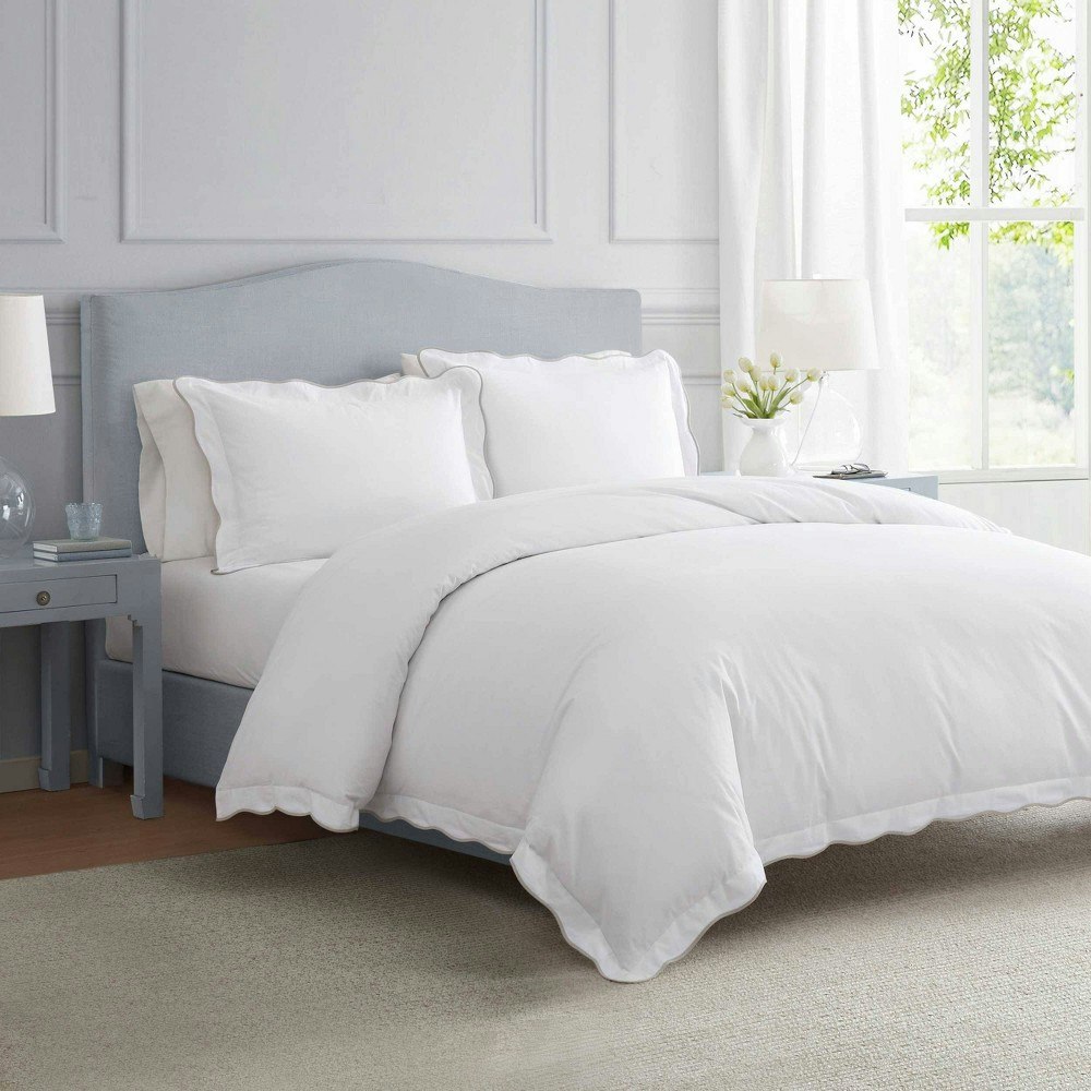 Martha Stewart Twin Scallop Duvet Set: $89.99