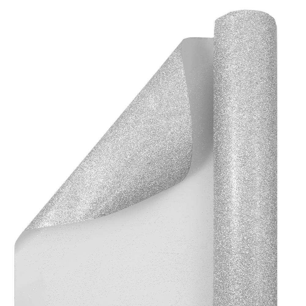 Jam Paper Silver Glitter Wrapping Paper 25-sq-ft Roll: $13.99