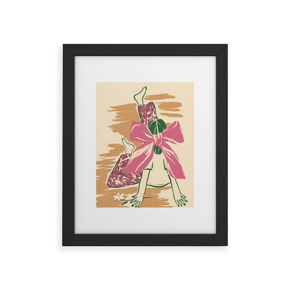 Deny Designs 16"x20" Lou Bruzzoni Girl with Pink Bow Framed Art Print: $89.99 Deny Designs 16"x20" Lou Bruzzoni Girl with Pink Bow Framed Art Print: $89.99