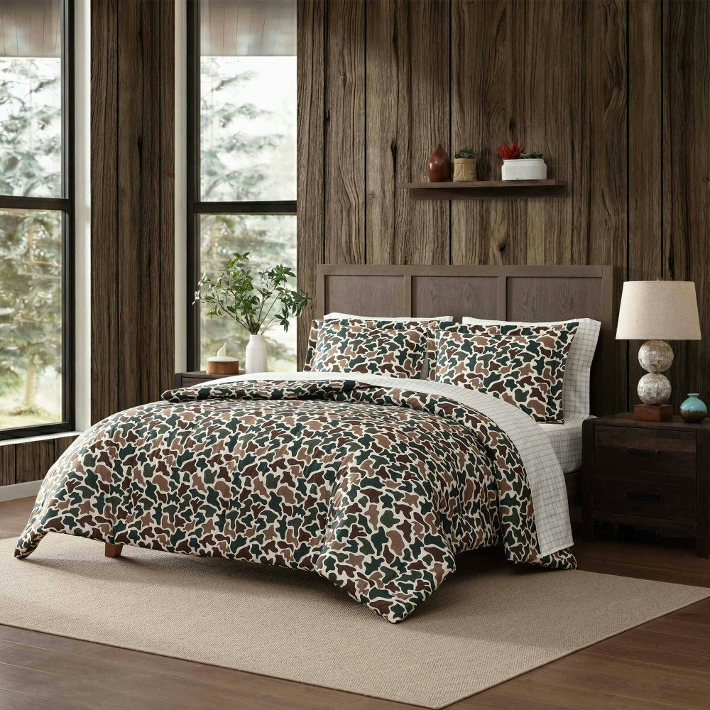 Eddie Bauer Mod Camo Tattersall Queen Comforter Set: $99.99