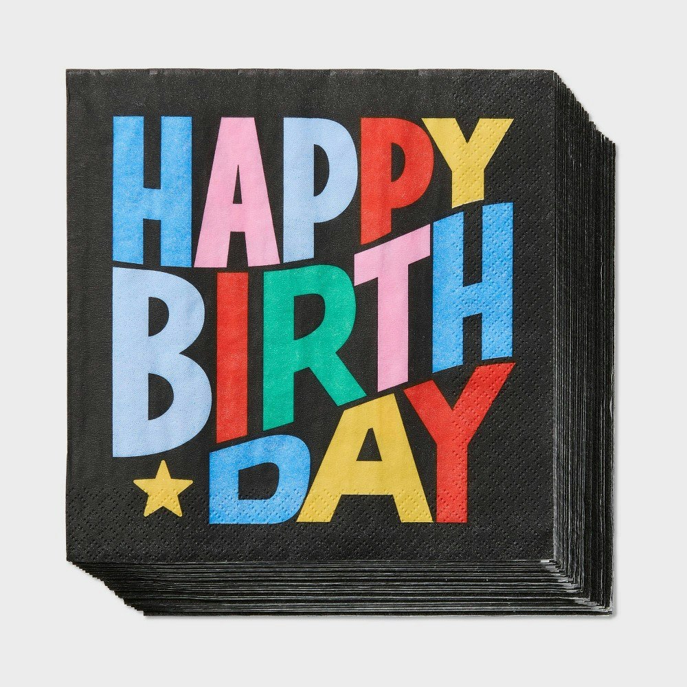 Spritz Happy Birthday Lunch Napkins 30-Pack: $3 Spritz Happy Birthday Lunch Napkins 30-Pack: $3