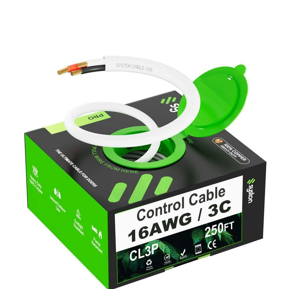 250-Foot 16/3 Plenum-Rated Security and Control Wire: $119.58 250-Foot 16/3 Plenum-Rated Security and Control Wire: $119.58