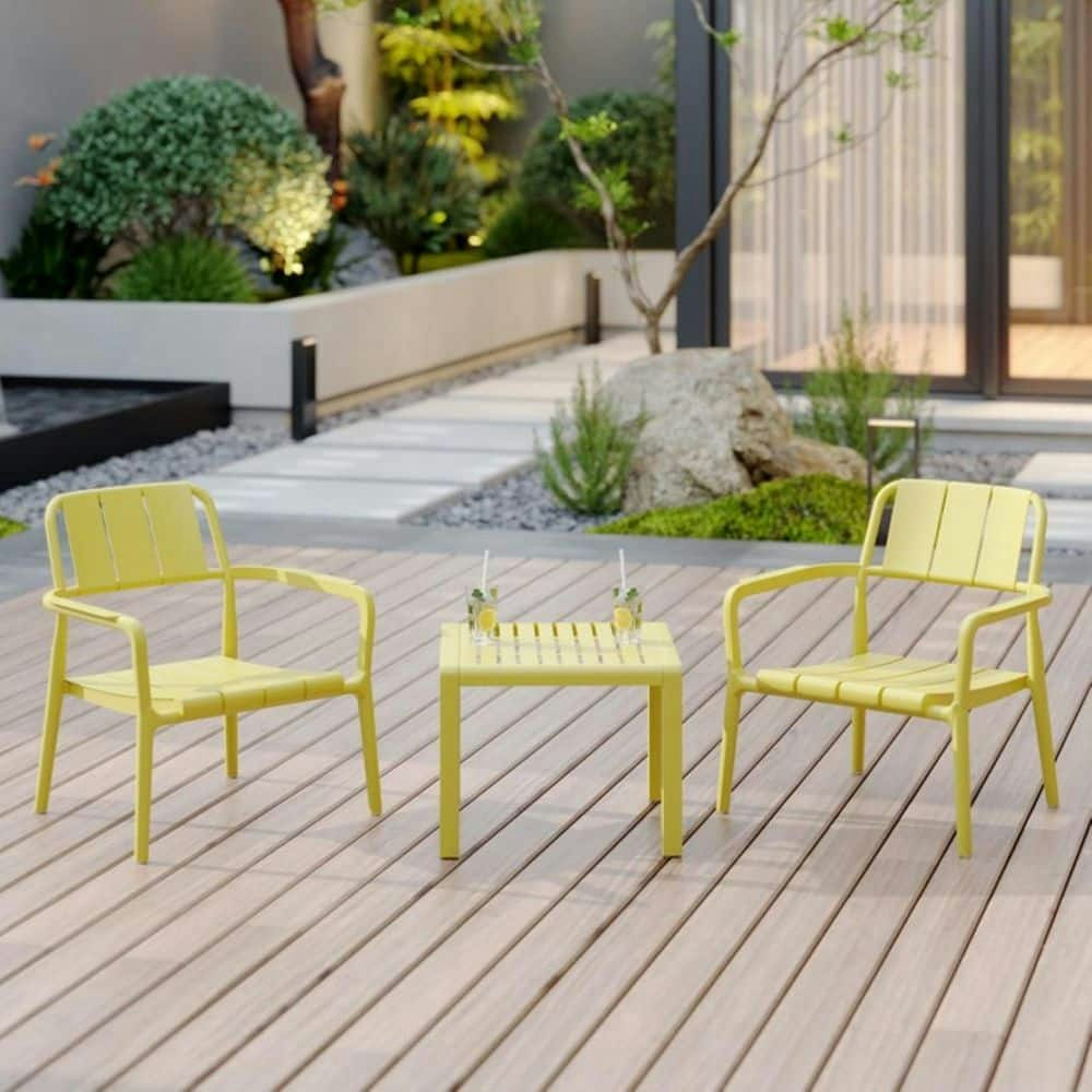 3-Piece Plastic Outdoor Sectional Set: $428.61 3-Piece Plastic Outdoor Sectional Set: $428.61