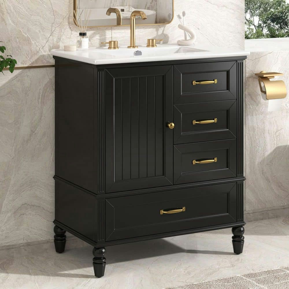 30-Inch Single Sink Freestanding Bath Vanity: $520.68 30-Inch Single Sink Freestanding Bath Vanity: $520.68