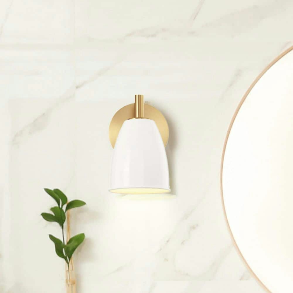 Biba 5.25-Inch 1-Light Brushed Gold Wall Sconce: $89.90 Biba 5.25-Inch 1-Light Brushed Gold Wall Sconce: $89.90