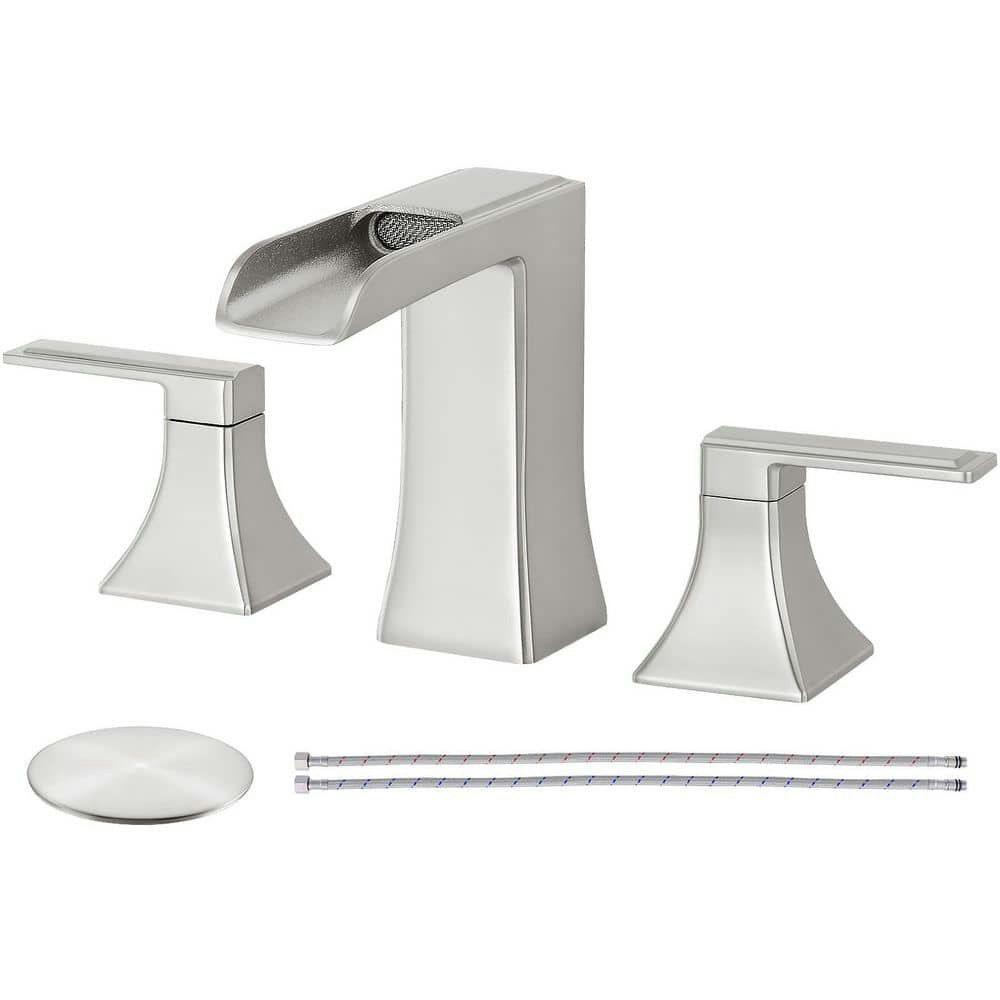 8-inch Widespread Brushed Nickel Bathroom Faucet: $89.56 8-inch Widespread Brushed Nickel Bathroom Faucet: $89.56