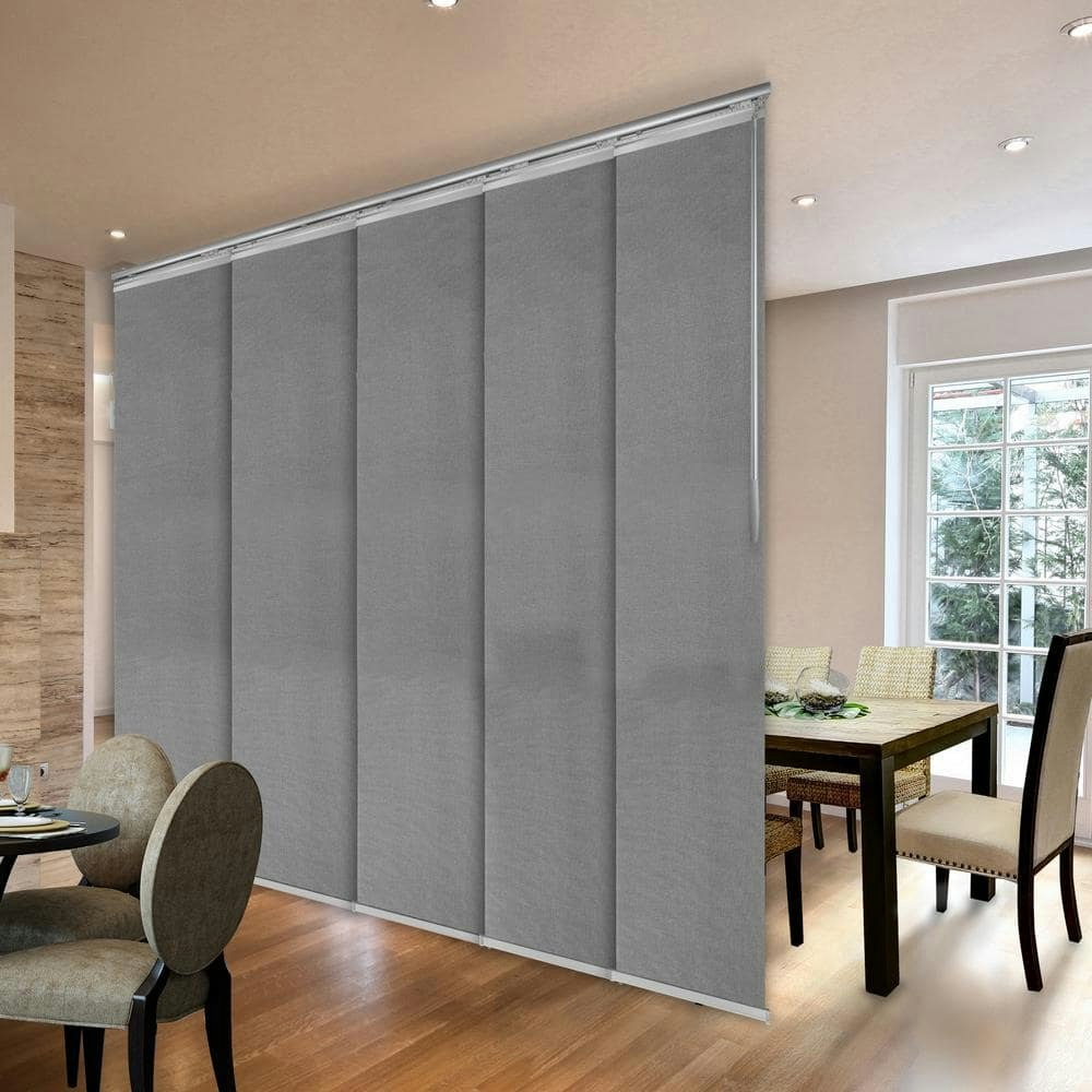 Cinder Gray 58-110" x 94" 5-Panel Track Blind: $597.32 Cinder Gray 58-110" x 94" 5-Panel Track Blind: $597.32