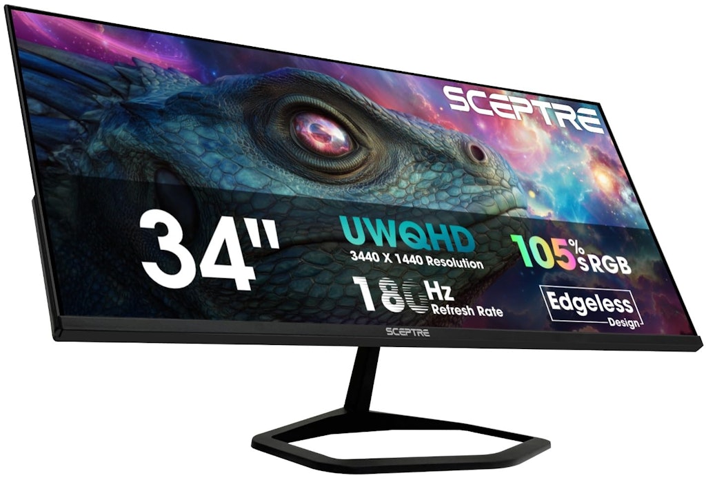 Sceptre 34" Ultrawide 1440p 180Hz Monitor: $173