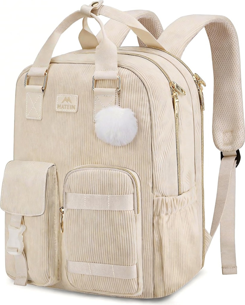 Matein Corduroy 15.6" Laptop Backpack: $9.99