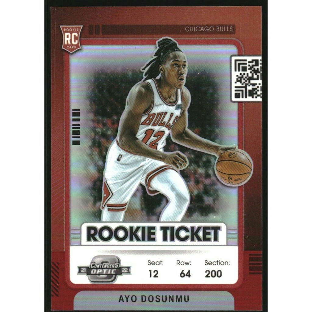 2021-22 Panini Contenders Optic Ayo Dosunmu Rookie Red Card: $13.50