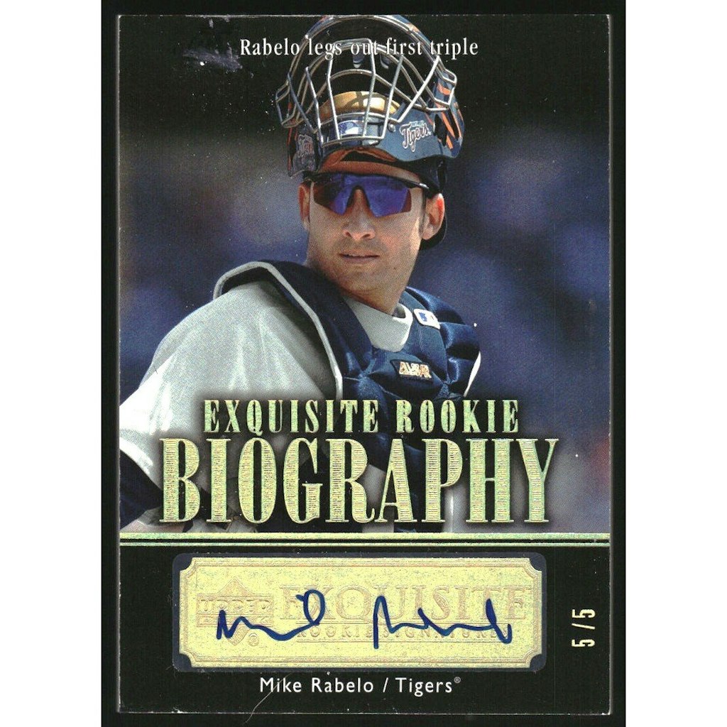 2007 Exquisite Collection Mike Rabelo Rookie Biography Gold Spectrum Autograph: $30
