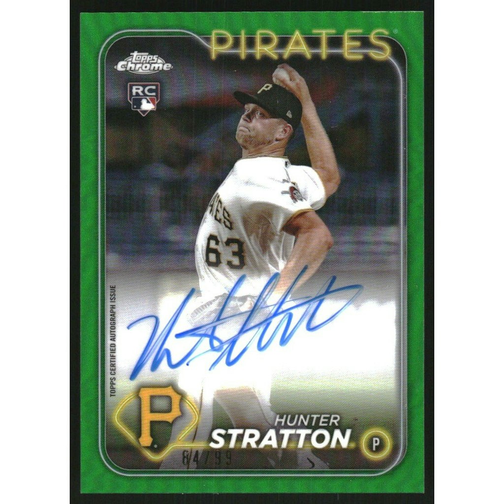 2024 Topps Chrome Hunter Stratton Green Refractor Rookie Autograph: $13.50 2024 Topps Chrome Hunter Stratton Green Refractor Rookie Autograph: $13.50