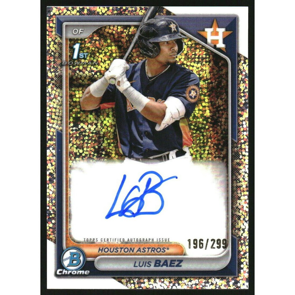 2024 Bowman Chrome Luis Baez Prospect Autograph Speckle Refractor: $36 2024 Bowman Chrome Luis Baez Prospect Autograph Speckle Refractor: $36
