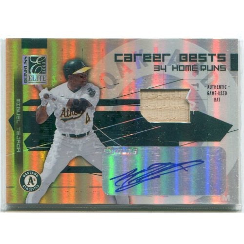 2003 Donruss Elite Career Bests Miguel Tejada Autograph Relic Card 25-Count: $30 2003 Donruss Elite Career Bests Miguel Tejada Autograph Relic Card 25-Count: $30