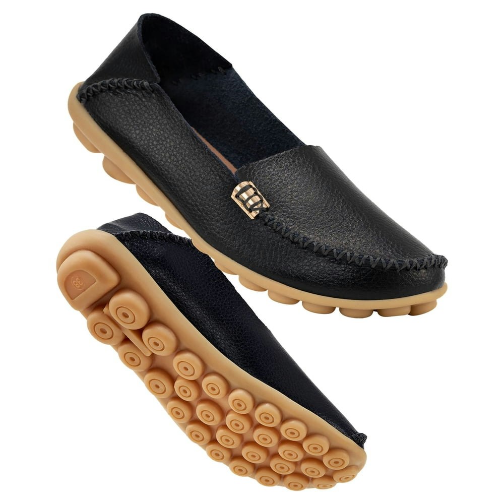 Ablanczoom Women's Genuine Leather Slip-On Loafers: $15.99 Ablanczoom Women's Genuine Leather Slip-On Loafers: $15.99