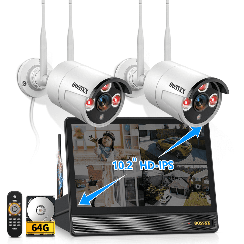 OOSSXX 3.0MP Wireless Outdoor Security Camera System with 10.1-inch Monitor: $199.99 OOSSXX 3.0MP Wireless Outdoor Security Camera System with 10.1-inch Monitor: $199.99