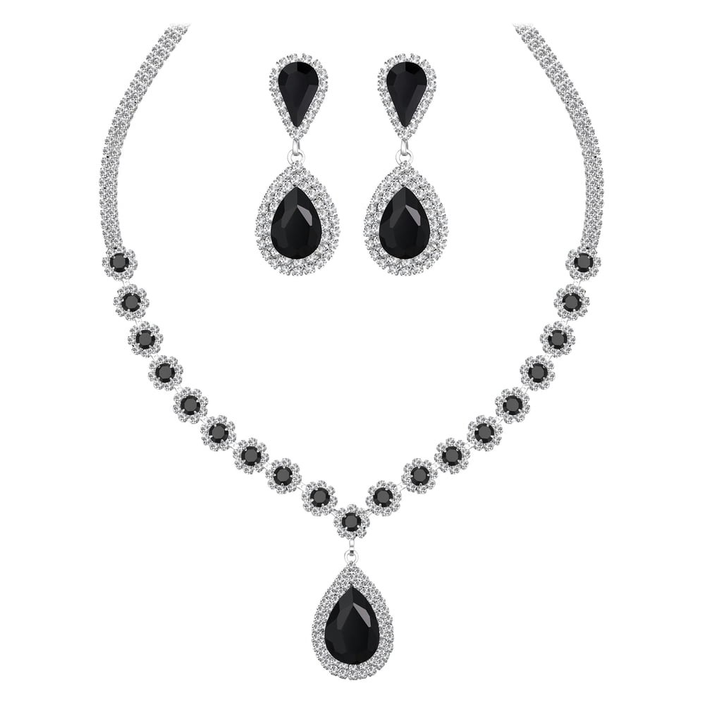 Juwaliy Teardrop Crystal Bridal Jewelry Set: $13.99 Juwaliy Teardrop Crystal Bridal Jewelry Set: $13.99