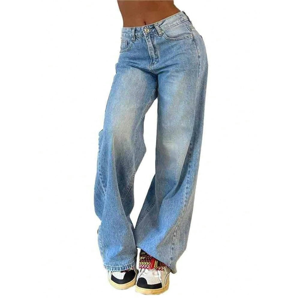 Emmiol Women's Wide Leg Mid-Rise Denim Jeans: $29.94