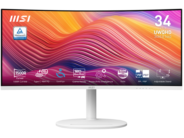 MSI 34" Ultrawide 1440p HDR Adaptive-Sync Curved Monitor: $302.39