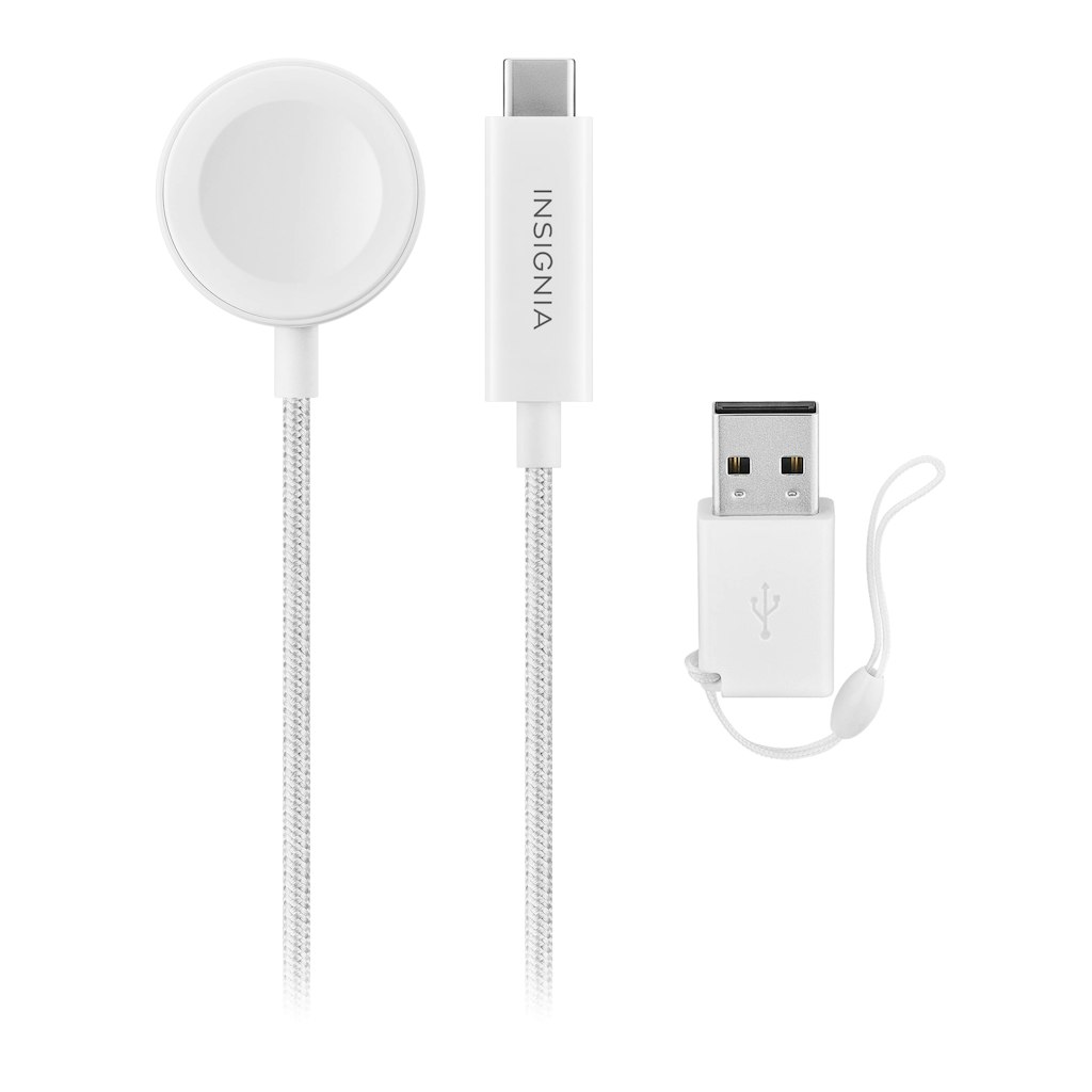 Insignia 4-Foot Apple Watch Magnetic Charging Cable to USB-C with USB Adapter: $24.99