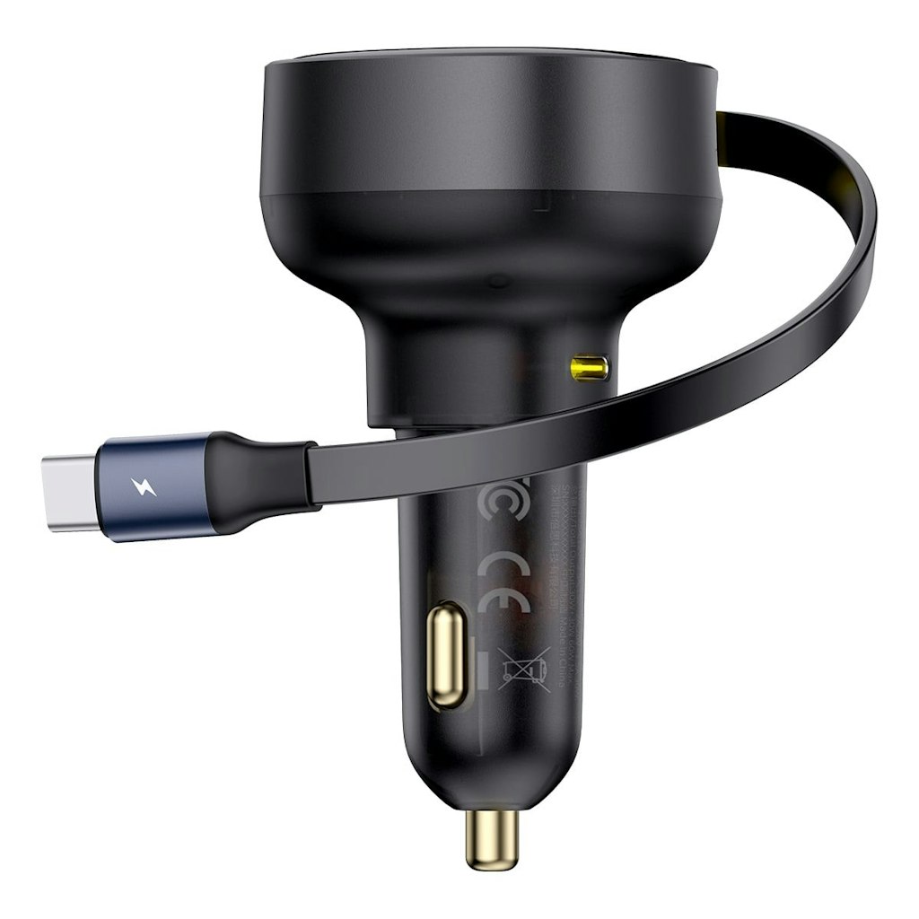 Baseus Enjoyment Pro 60W Car Charger with Retractable Type-C Cable: $15.99 Baseus Enjoyment Pro 60W Car Charger with Retractable Type-C Cable: $15.99