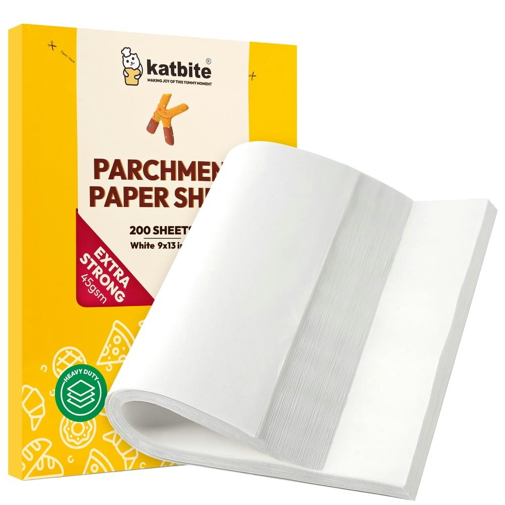 Katbite 9x13-inch Heavy Duty Parchment Paper 200-Count: $11 Katbite 9x13-inch Heavy Duty Parchment Paper 200-Count: $11