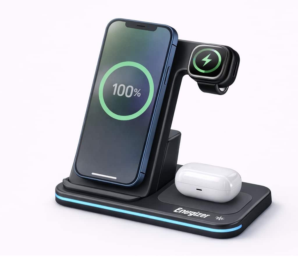 Energizer 3-in-1 Foldable 15W Qi Wireless Charging Station: $16.99 Energizer 3-in-1 Foldable 15W Qi Wireless Charging Station: $16.99