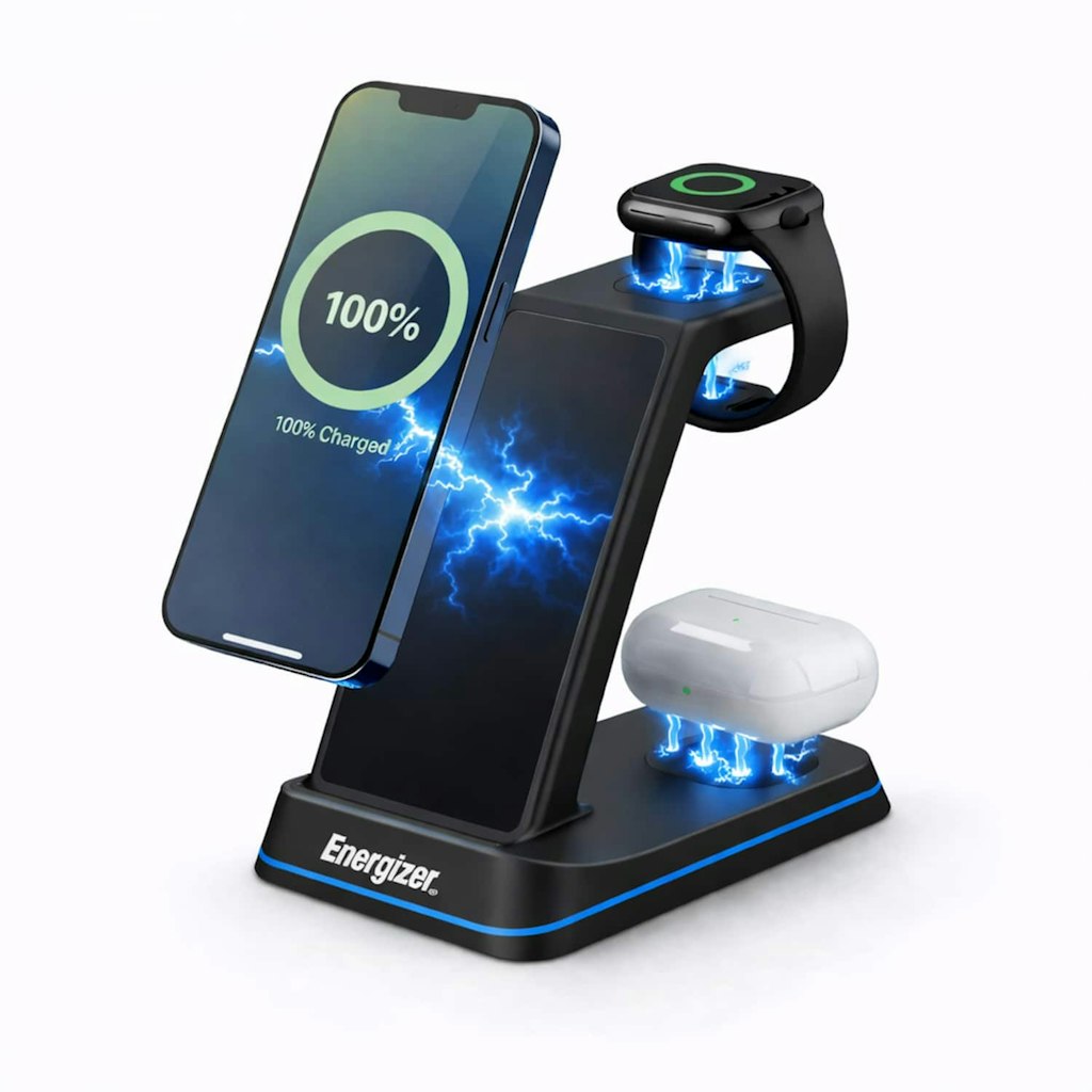 Energizer 3-in-1 15W Wireless Charging Station: $16.99 Energizer 3-in-1 15W Wireless Charging Station: $16.99