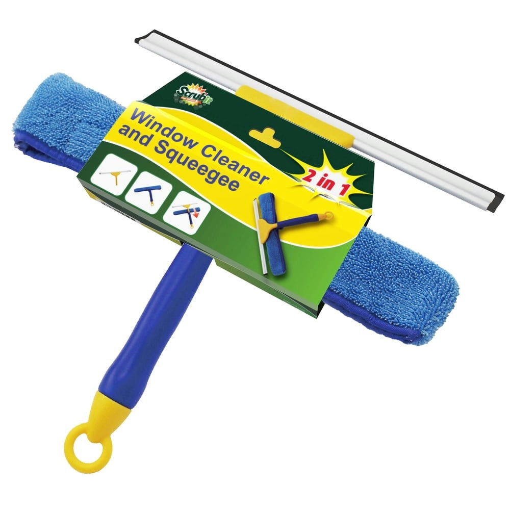Scrubit 12.5-inch Window Squeegee and Microfiber Scrubber Combo Tool: $12.99 Scrubit 12.5-inch Window Squeegee and Microfiber Scrubber Combo Tool: $12.99