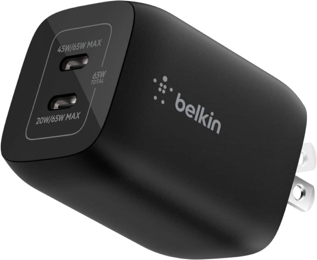 Belkin 65W Dual USB-C GaN Wall Charger: $43.49 Belkin 65W Dual USB-C GaN Wall Charger: $43.49