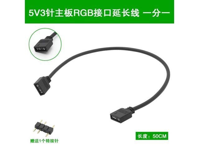 5V 3-Pin ARGB 1-to-1 Sync Hub Extension Cable: $14.90