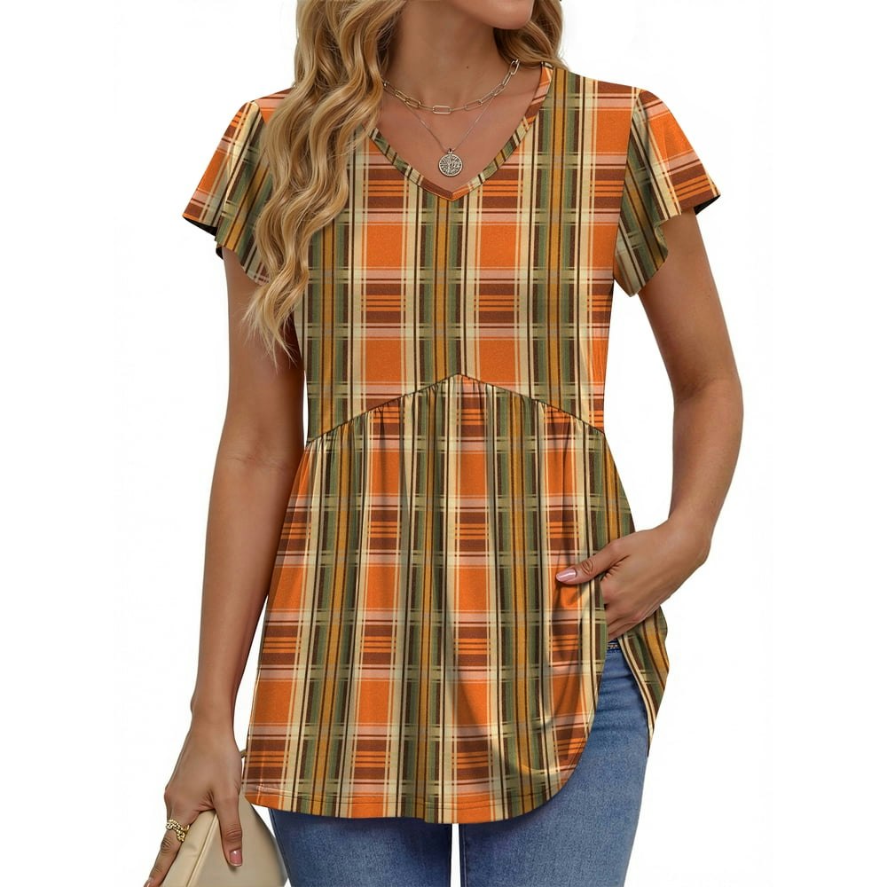 Fantaslook Women's V-Neck Short Sleeve Peplum Tunic Blouse: $11.99 Fantaslook Women's V-Neck Short Sleeve Peplum Tunic Blouse: $11.99