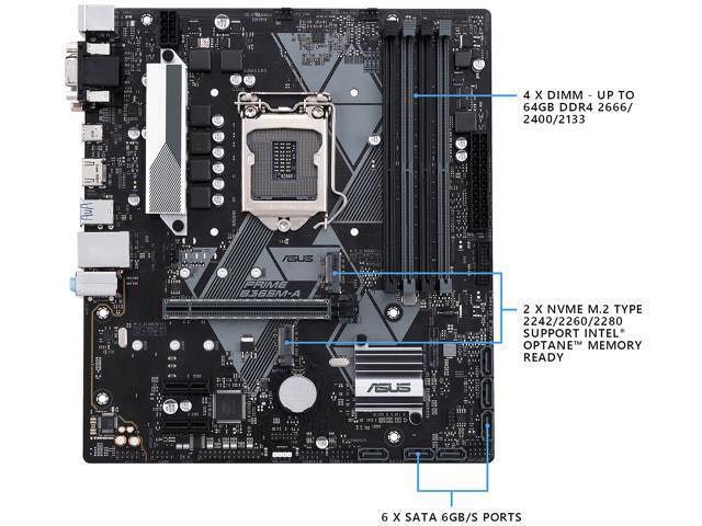 Asus Prime B365M-A Micro ATX Motherboard: $95.46 Asus Prime B365M-A Micro ATX Motherboard: $95.46