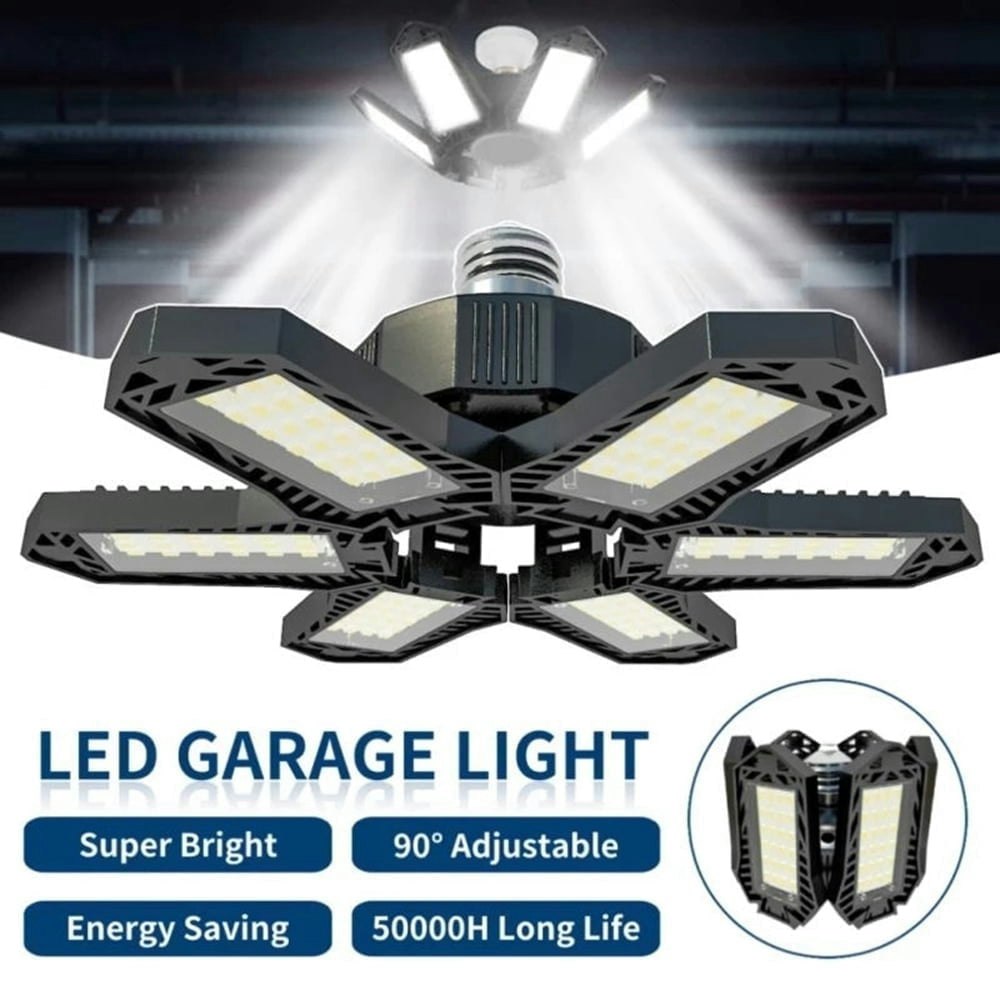 12,000LM 6-Panel Adjustable LED Garage Ceiling Light: $12.59 12,000LM 6-Panel Adjustable LED Garage Ceiling Light: $12.59