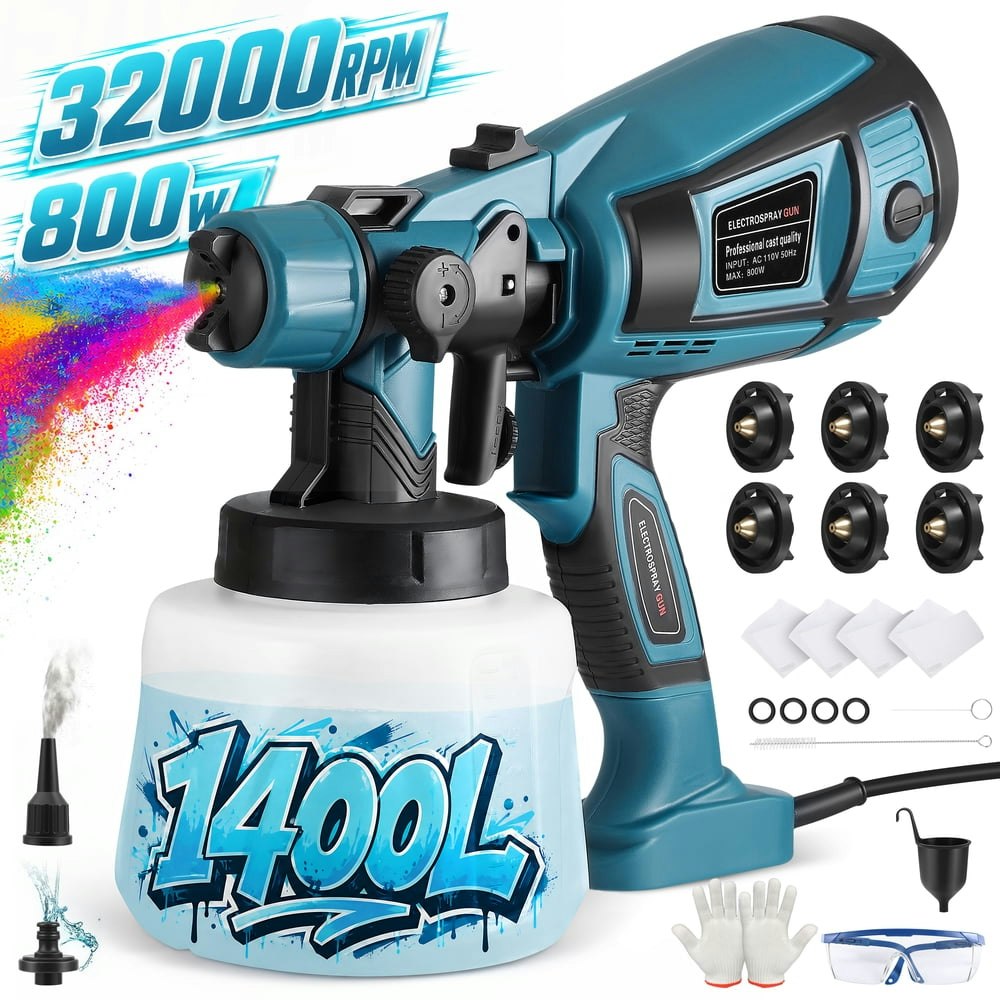 Reloive 800W 1,400ml HVLP Paint Sprayer: $39.99