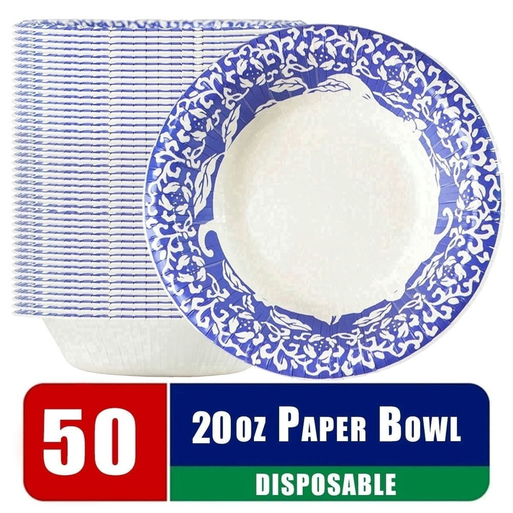 20-Ounce Disposable Paper Bowls 50-Pack: $16.19 20-Ounce Disposable Paper Bowls 50-Pack: $16.19