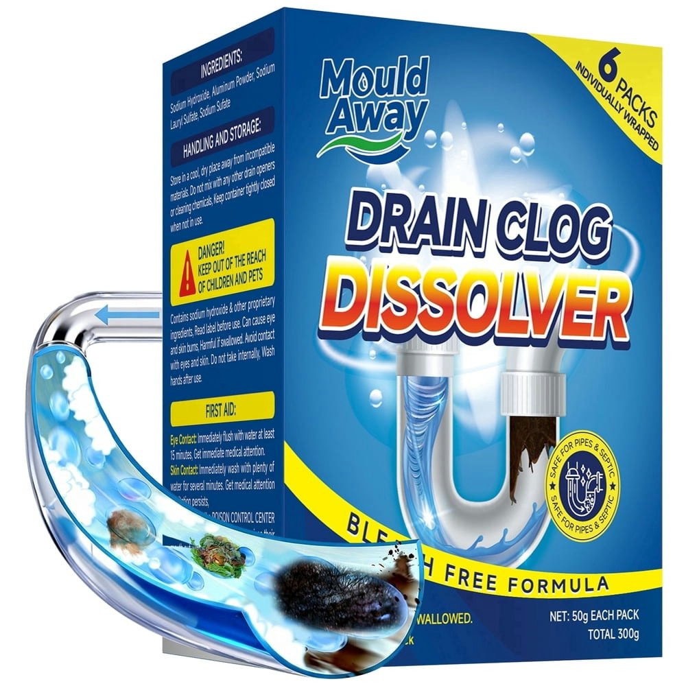 Drain Cleaner Clog Dissolver 6-Treatment Powder: $15.95