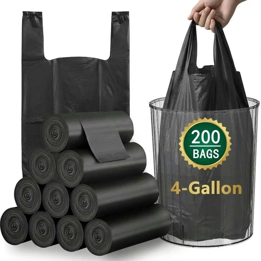 4-Gallon Trash Bags 200-Count: $14.89