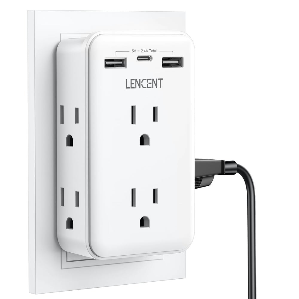 Lencent 9-in-1 Wall Outlet Extender: $16.78 Lencent 9-in-1 Wall Outlet Extender: $16.78