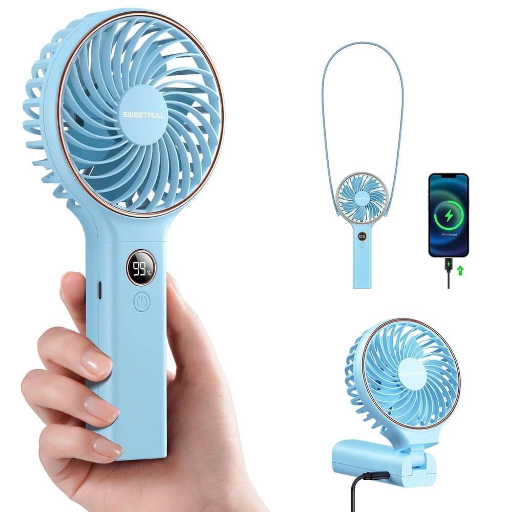 Sweetfull 5,000mAh Portable Handheld Fan: $11.69