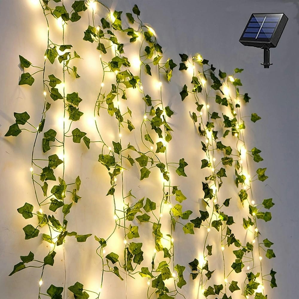 Solar 16-Foot 50-LED Artificial Ivy String Lights: $14.89 Solar 16-Foot 50-LED Artificial Ivy String Lights: $14.89
