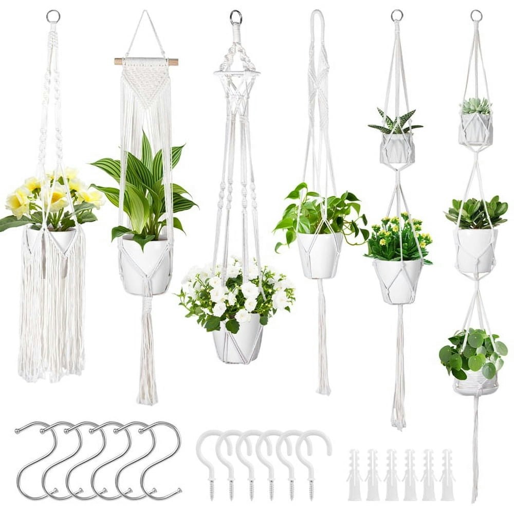 Qweryboo Macrame Plant Hangers 6-Pack: $14.53 Qweryboo Macrame Plant Hangers 6-Pack: $14.53