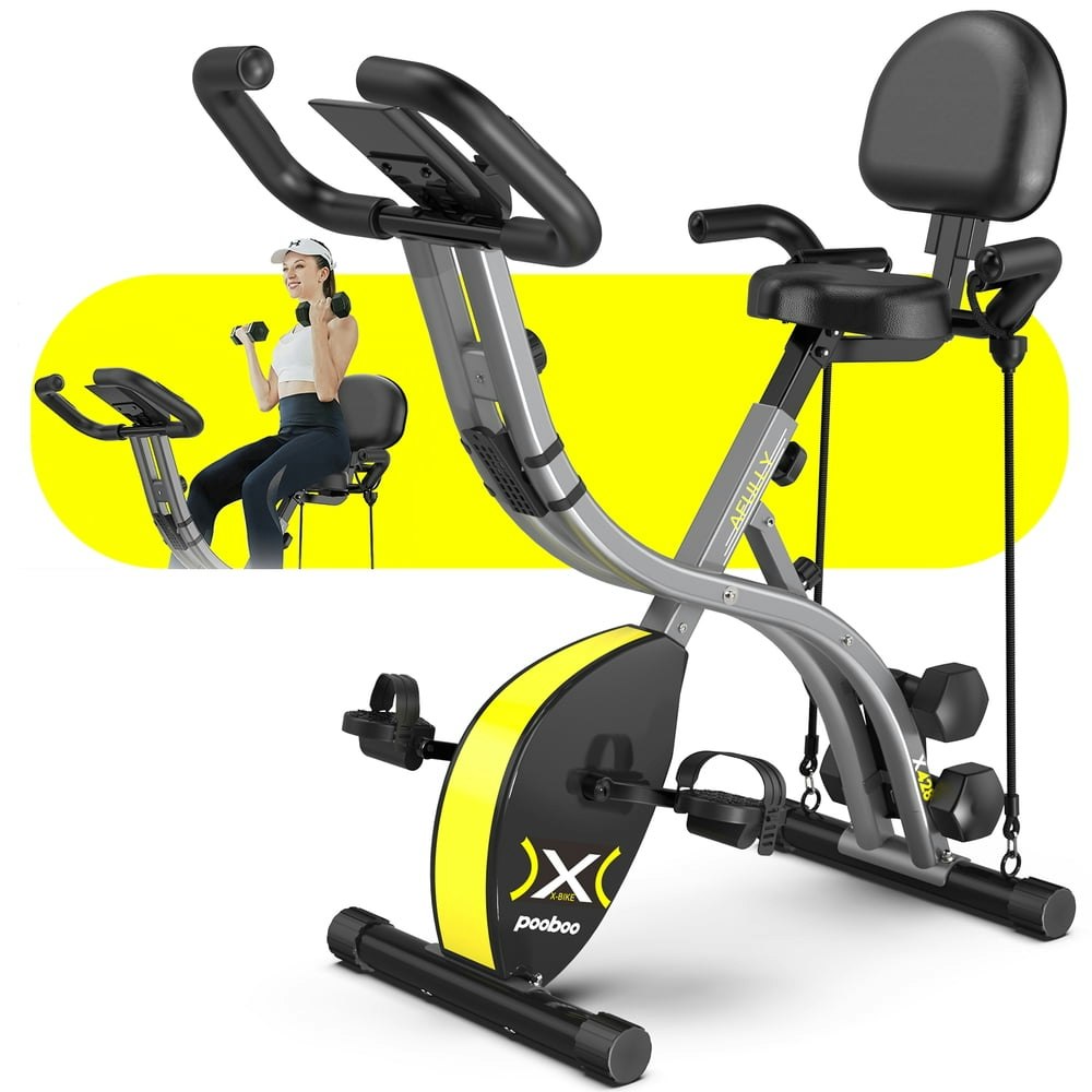 Pooboo Folding Magnetic Indoor Exercise Bike: $135.99 Pooboo Folding Magnetic Indoor Exercise Bike: $135.99