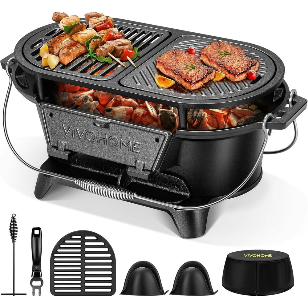 Specstar Oval Cast Iron Grill: $63.17