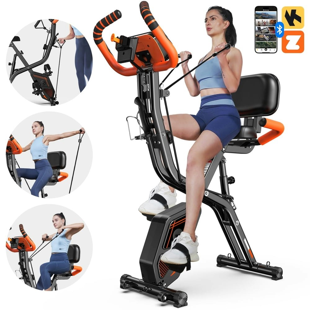 Pooboo 4-in-1 Folding Magnetic Stationary Exercise Bike: $139.99 Pooboo 4-in-1 Folding Magnetic Stationary Exercise Bike: $139.99