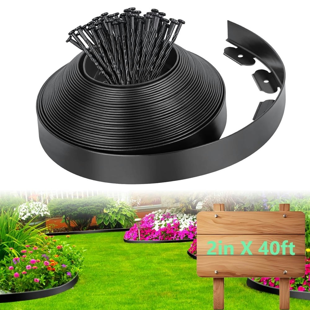 Loaddvni 40-Foot Garden Landscape Edging Kit: $22.99 Loaddvni 40-Foot Garden Landscape Edging Kit: $22.99