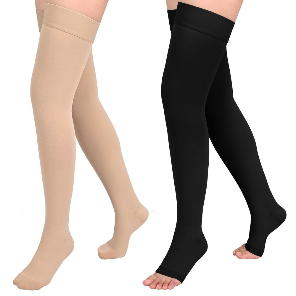 Martine Mall 20-30mmHg Thigh High Compression Stockings 2-Pack: $22.55 Martine Mall 20-30mmHg Thigh High Compression Stockings 2-Pack: $22.55